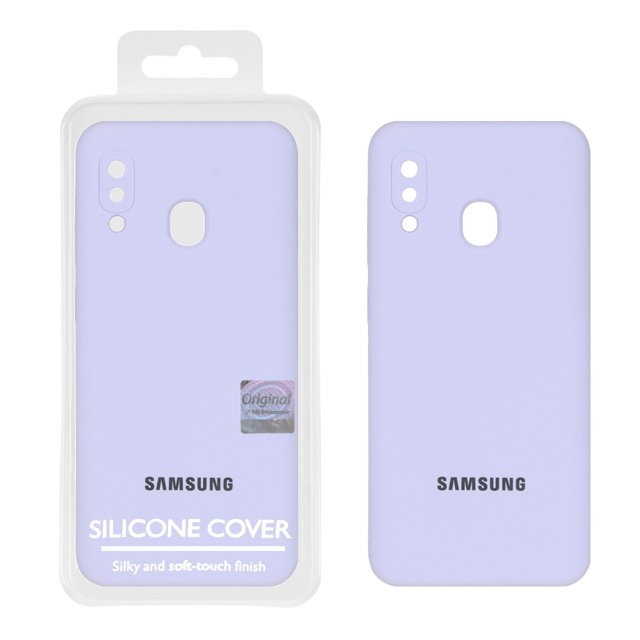 قاب سیلیکونی پاک کنی اورجینال Master Quality مدل Samsung Galaxy A30 / A20 - یاسی (پک دار)